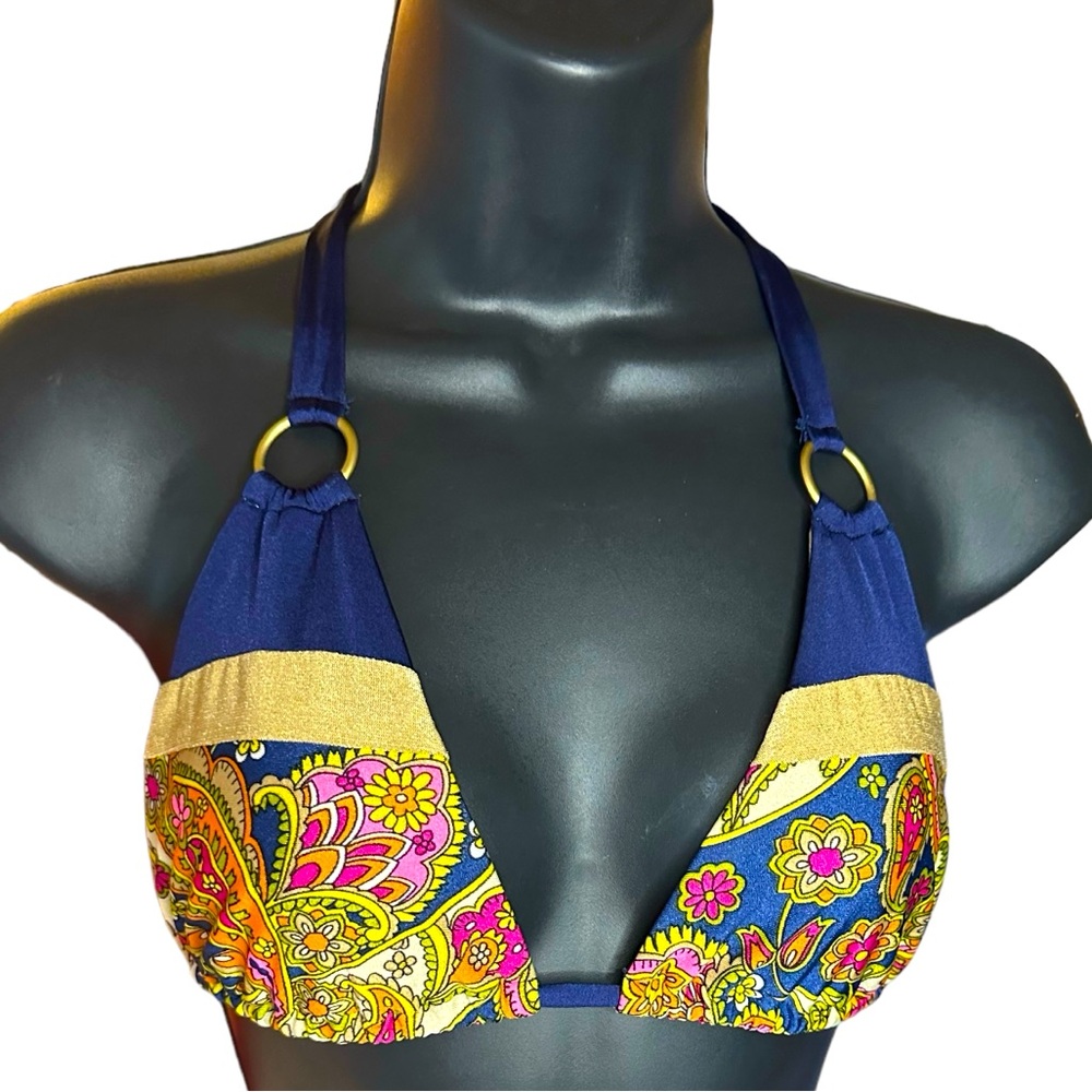 Vintage Triangle Bikini Top One Size